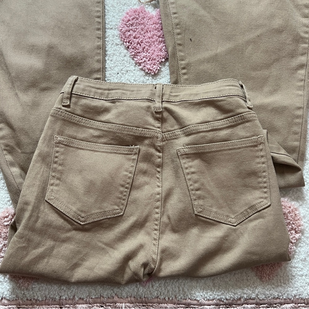 SHEIN Beige Tan Flare Pants - Picture 2 of 3